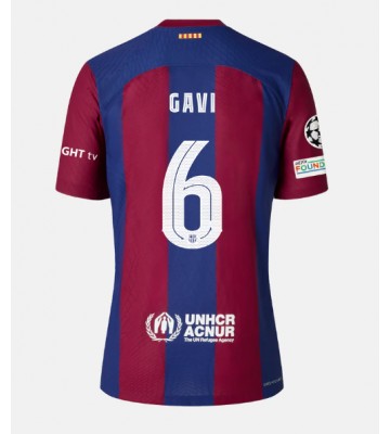 Barcelona Paez Gavi #6 Replika Hjemmebanetrøje 2023-24 Kortærmet